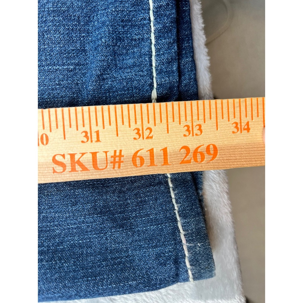 True Religion Ricky Big T Jeans Mens 33 Blue Excellent Straight Leg Big Stitch - Picture 9 of 13